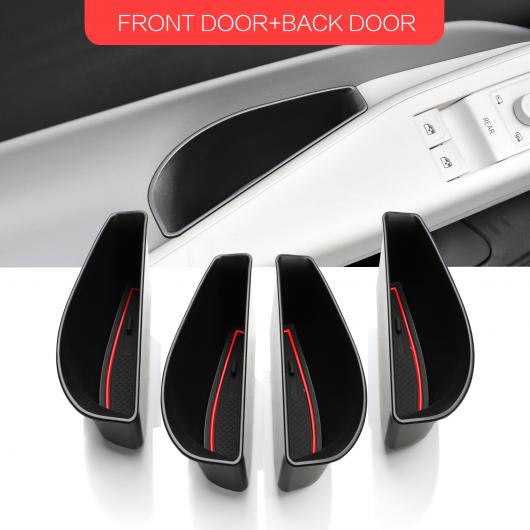 適用: VW ID.4 ID4 ID 4 ドア ハンドル ストレージ ボックス アクセサリー アームレスト ボックス フロント ドア ホルダー トレイ オーガナイザー コンテナ ID4ドア ボックス 4 レッド AL-OO-5696 AL Car parts