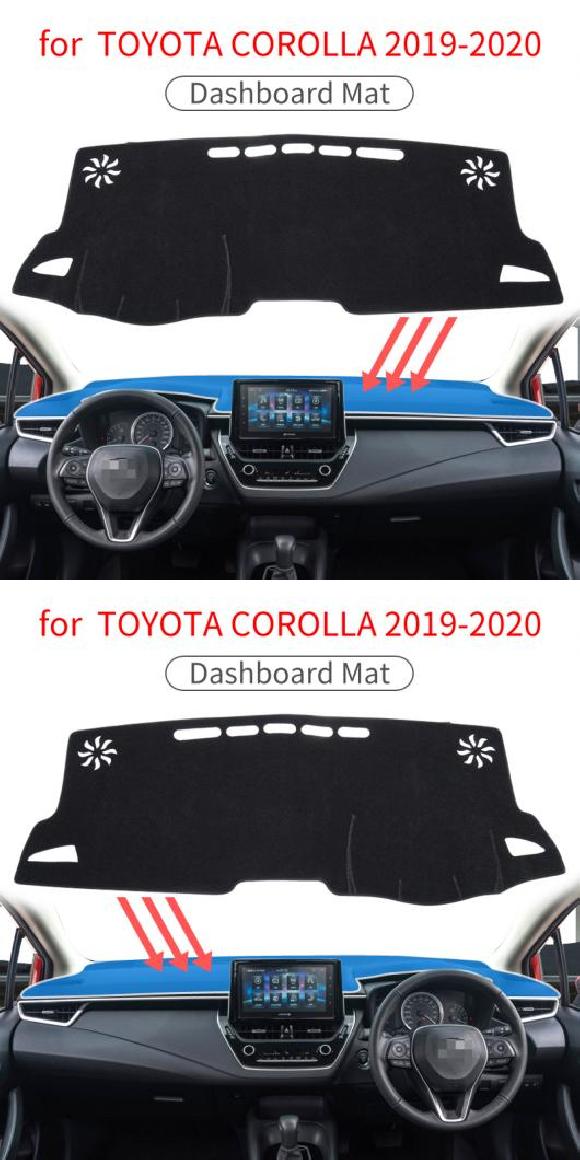 適用: トヨタ カローラ E210 210 2019-2021 滑り止め マット ダッシュボード カバー パッド サンシェード 左ハンドル用 19 カローラ マット・右ハンドル用 19 カローラ マット AL-OO-6076 AL Interior parts for cars