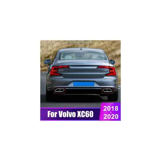 適用: ボルボ/VOLVO XC60 2018 2019 2020 ステンレス スチール リア エキゾースト マフラー テール エンド パイプ 装飾 スパンコール カバー トリム AL-OO-6112 AL Exterior parts for cars｜オートパーツエージェンシー2号店