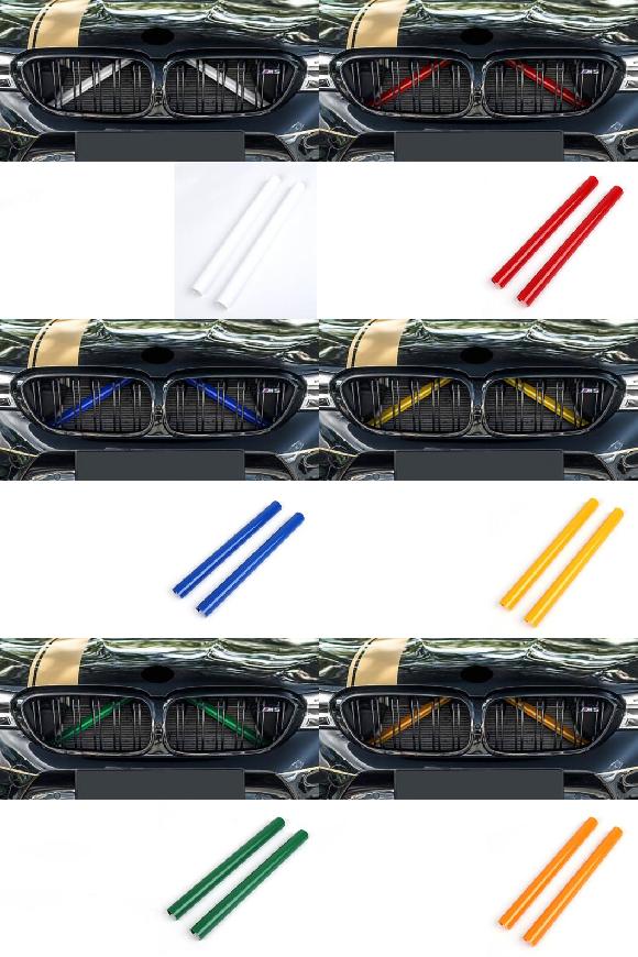 適用: BMW 1 3 5シリーズ F20 F30 F31 F34 GT G30 G31 116i 118i 120i 320i 328i セダン ツーリング フロント グリル トリム ストリップ アクセサリー ホワイト～オレンジ AL-OO-6415 AL Exterior parts for cars