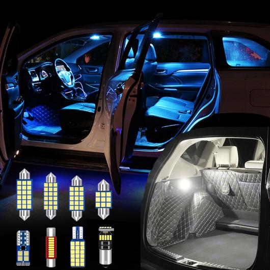 適用: ポルシェ/PORSCHE カイエン 955 957 958 9PA 92A ボクスター 981 CAN-BUS LED インテリア ドーム ライト グローブ ボックス ドア ホワイト~レイクブルー ボクスター 981 9ピース AL-OO-6493 AL Interior parts for cars|オートパーツエージェンシー2号店