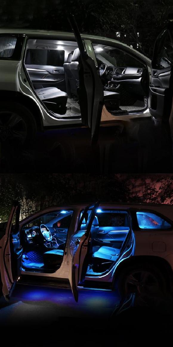適用: ポルシェ/PORSCHE カイエン 955 957 958 9PA 92A ボクスター 981 CAN-BUS LED インテリア ドーム ライト グローブ ボックス ドア ホワイト～レイクブルー カイエン 955 957 17ピース AL-OO-6493 AL Interior parts for cars