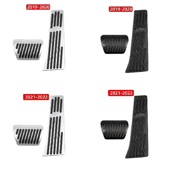 適用: BMW X5 X5M G05 X6 G06 X7 G07 2018 2019 2020 2021 2022 アルミニウム フット アクセル ブレーキ レスト ペダル カバー 2019-2020 シルバー 2PC～2021-2022 ブラック 2PC AL-OO-6503 AL Interior parts for cars