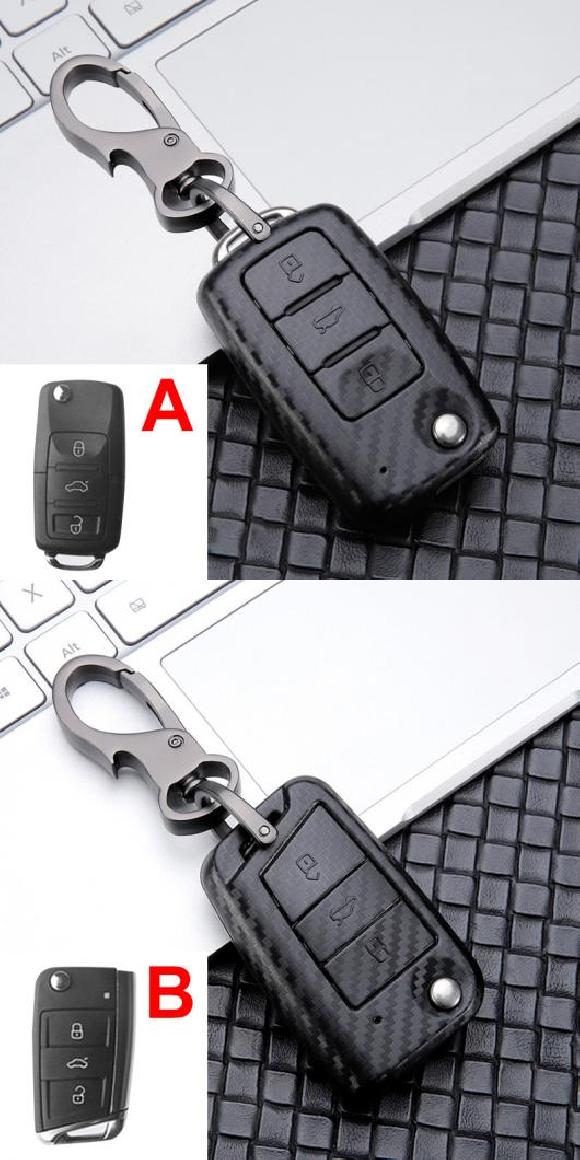 キーケース カバー 適用: VW ゴルフ 7 MK7 ボーラ ジェッタ ポロ パサート ティグアン MK2 適用: シュコダ オクタヴィア A5 A7 ファビア セアト イビサ レオン 5F MK3 FR 2 タイプA・タイプB AL-OO-6606 AL Interior parts for cars