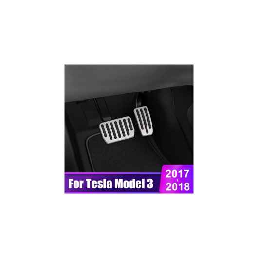 アルミニウム 合金 フット ペダル カバー 適用: テスラ/TESLA モデル 3 MODEL3 アクセル ガス フューエル ブレーキ ペダル パッド マット アクセサリー AL-OO-6569 AL Interior parts for cars