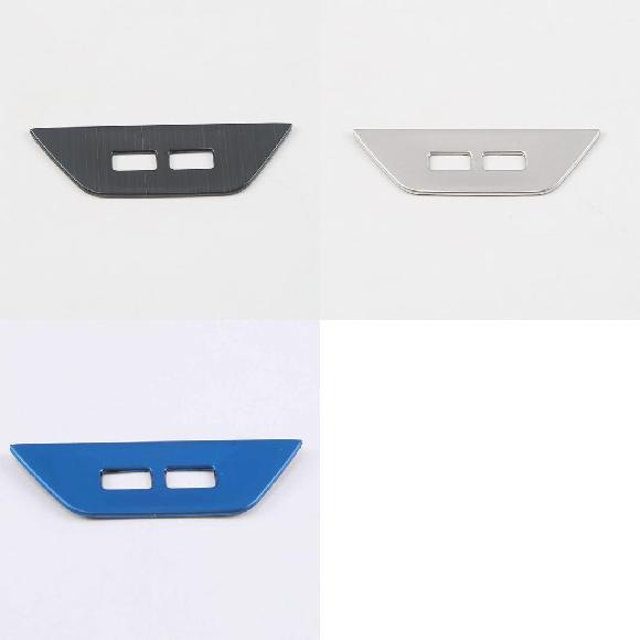 適用: フォルクスワーゲン/VOLKSWAGEN T-ROC TROC 2017 18 2019 インテリア アクセサリー ステンレス スチール USB ポート カバー トリム 装飾 ブラック模様 1～ブルー 1 AL-OO-7279 AL Interior parts for cars