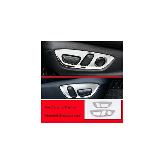 適用: トヨタ カムリ XV70 2017 2018 2019 ステンレス スチール ステアリング ホイール ボタン トリム インテリア アクセサリー シート アジャスター 調整 1 AL-OO-7362 AL Interior parts for cars