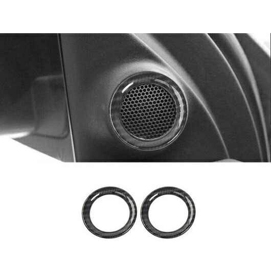 適用: ダッジ/DODGE デュラン 2017 2018 2019 スモール ホーン カバー トリム ABS カーボンファイバー アクセサリー 2ピース AL-OO-7495 AL Interior parts for cars