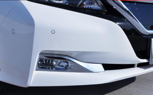2ピース クローム フロント フォグライト ランプ アイリッド ストライプ カバー トリム 適用: 日産 リーフ ZE1 2017 2018 2019 スタイリング AL-OO-7670 AL Exterior parts for cars|オートパーツエージェンシー2号店
