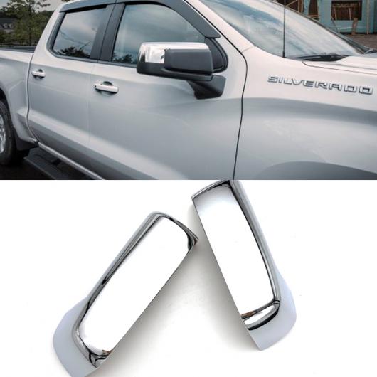 2ピース ABS クローム バックミラー サイド ミラー カバー キャップ 適用: シボレー/CHEVROLET シルバラード 1500 2019 2020 AL-OO-7730 AL Exterior parts for cars｜オートパーツエージェンシー2号店