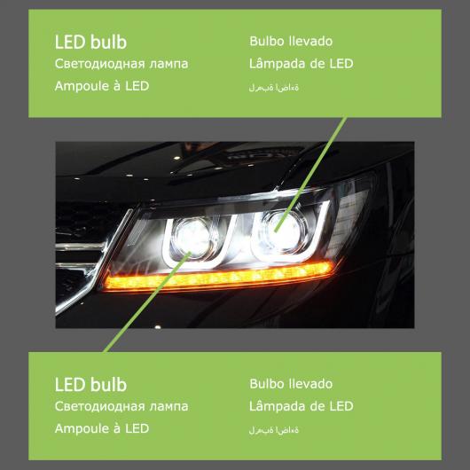 ヘッド ランプ 適用: ダッジ/DODGE ジャーニー LED ヘッドライト 2009-2016 ヘッドライト ジャーニー DRL ウインカー フリーモント エンジェル アイ プロジェクター レンズ LED AL-OO-7757 AL Car light
