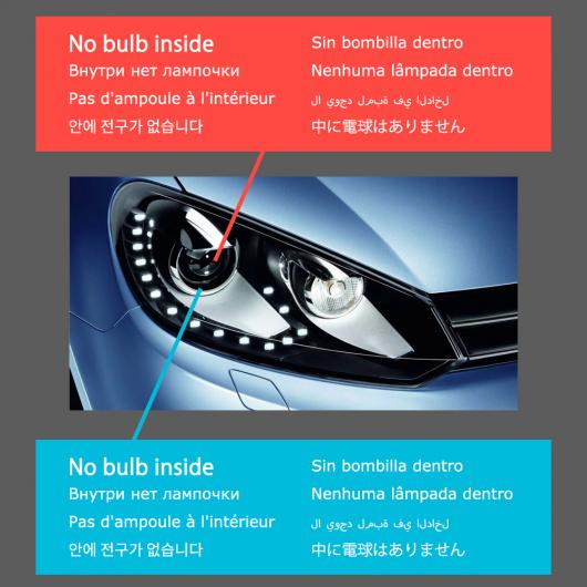 ヘッド ランプ 適用: VW ゴルフ 6 LED ヘッドライト 2009-2012 ヘッドライト R20 DRL ウインカー ハイ ビーム エンジェル アイ プロジェクター レンズ バルブなし AL-OO-7765 AL Car light