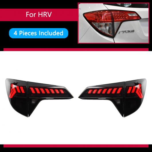 テール ランプ 適用: ホンダ HRV ベゼル/ヴェゼル LED テールライト 2015-2021 HR-V リア フォグ ブレーキ ウインカー ブラック AL-OO-7777 AL Car light