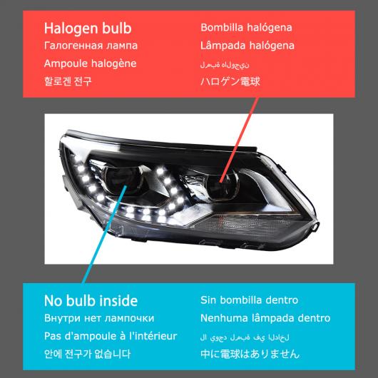 ヘッド ランプ 適用: ティグアン LED ヘッドライト 2013-2016 ヘッドライト ティグアン DRL ウインカー ハイ ビーム エンジェル アイ プロジェクター レンズ バルブなし AL-OO-8030 AL Car light 125,010円