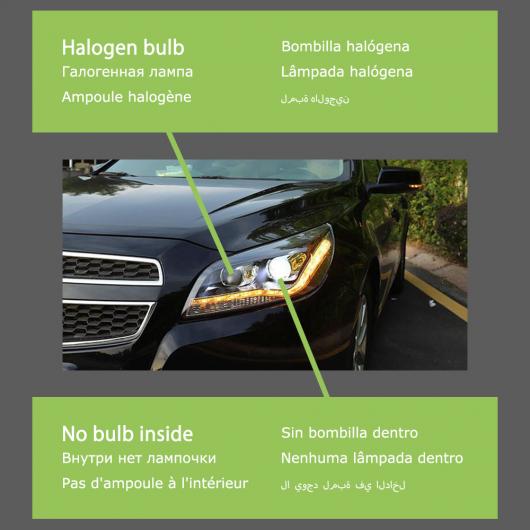 ヘッド ランプ 適用: シボレー/CHEVROLET マリブ LED ヘッドライト 2012-2016 ヘッドライト マリブ DRL ウインカー ハイ ビーム エンジェル アイ プロジェクター レンズ バルブなし AL-OO-8180 AL Car light