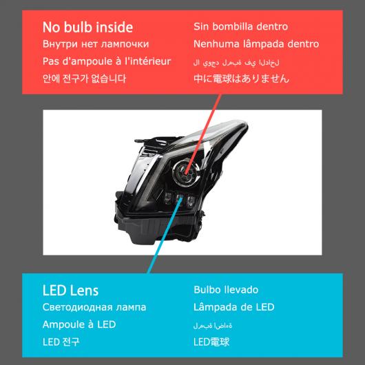 ヘッド ランプ 適用: キャデラック/CADILLAC ATS LED ヘッドライト 2014-2018 ヘッドライト ATS-L DRL ウインカー ハイ ビーム エンジェル アイ プロジェクター タイプA AL-OO-8213 AL Car light