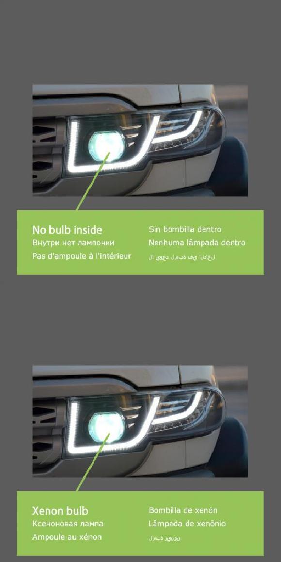 ヘッド ランプ FO トヨタ FJ クルーザー LED ヘッドライト 2004-2016 ヘッドライト FJ クルーザー DRL ウインカー ハイ ビーム エンジェル アイ バルブなし・キセノン AL-OO-7943 AL Car light