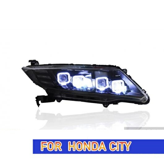 ヘッド ランプ 適用: ホンダ シティ LED ヘッドライト 2016-2018 ヘッドライト シティ DRL ウインカー ハイ ビーム エンジェル アイ プロジェクター レンズ AL-OO-7958 AL Car light 135,525円