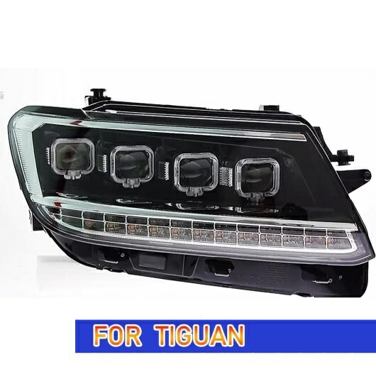 ヘッド ランプ 適用: ティグアン LED ヘッドライト 2017-2020 ヘッドライト ティグアン DRL ウインカー ハイ ビーム エンジェル アイ プロジェクター レンズ オール LED AL-OO-8031 AL Car light