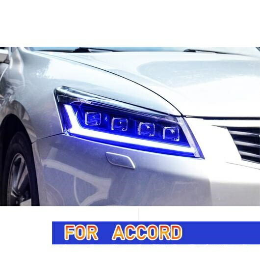 ヘッド ランプ 適用: ホンダ アコード LED ヘッドライト 2008-2013 ヘッドライト アコード DRL ウインカー ハイ ビーム エンジェル アイ プロジェクター レンズ オール LED AL-OO-8051 AL Car light