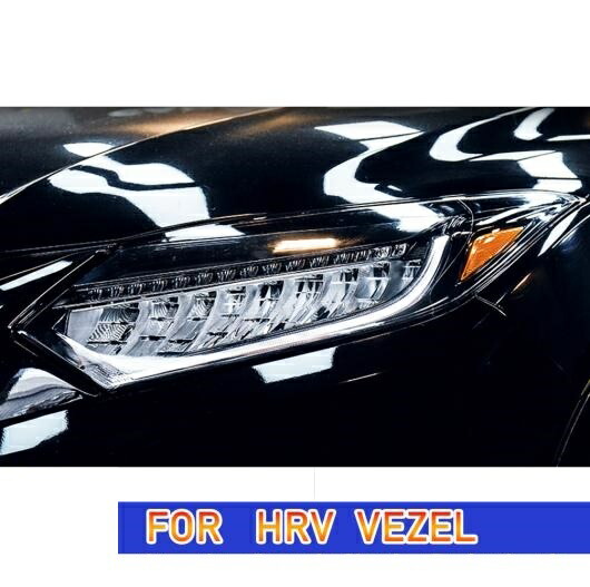 ヘッド ランプ 適用: HR-V LED ヘッドライト 2015-2018 ヘッドライト HRV ベゼル/ヴェゼル DRL ウインカー ハイ ビーム エンジェル アイ プロジェクター レンズ A セット AL-OO-8060 AL Car light