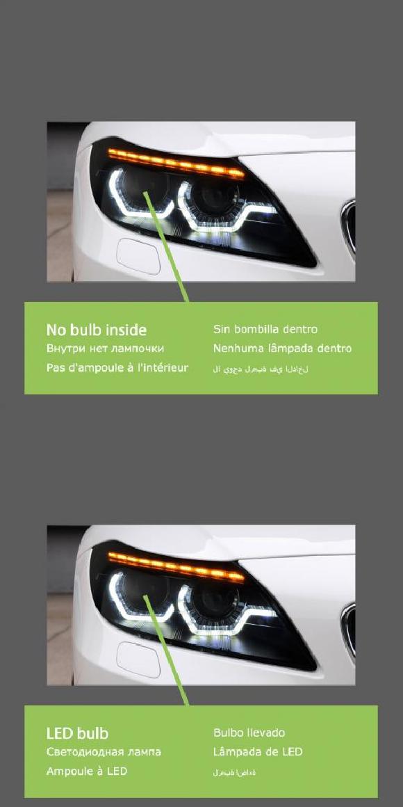 ヘッド ランプ 適用: Z4 E89 LED ヘッドライト 2009-2016 ヘッドライト E89 DRL ウインカー ハイ ビーム エンジェル アイ プロジェクター レンズ タイプ001・タイプ002 AL-OO-8132 AL Car light