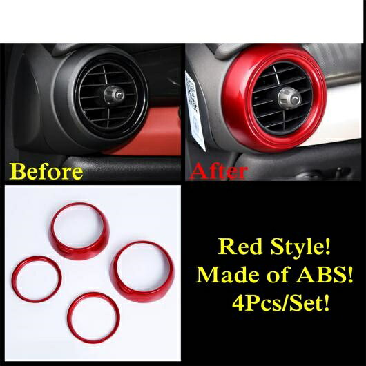 エア コンディション AC 吹き出し口 カバー トリム 適用: ミニ クーパー S F55 F56 F57 2014-2020 ABS レッド/カーボンファイバー インテリア アクセサリー タイプA AL-PP-0031 AL Interior parts for cars|オートパーツエージェンシー2号店