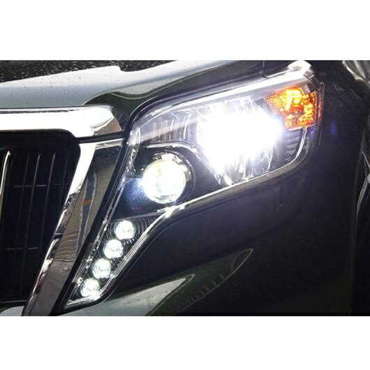 適用: トヨタ 2015-2017 プラド LED ヘッドライト LED DRL HID ヘッド ランプ エンジェル アイ バイキセノン ダブル ビーム ヘッドライト アクセサリー ロー ビームバルブなし AL-OO-8306 AL