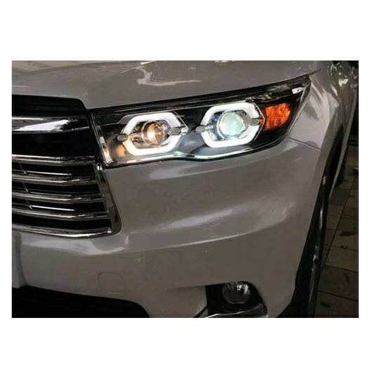 ヘッド ランプ 適用: トヨタ ハイランダー 2015-2017 ヘッドライト LED ヘッドライト H7/D2H キセノン/LED エンジェル アイ アクセサリー オール LED 6000K AL-OO-8370 AL|オートパーツエージェンシー2号店
