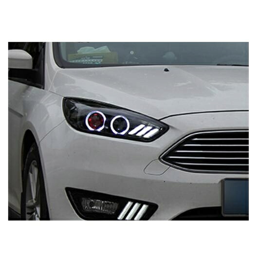 ヘッド ランプ ケース 適用: フォード/FORD フォーカス 3 2015-2018 ヘッドライト LED ヘッドライト DRL レンズ ダブル ビーム バイキセノン HID ロー ビームバルブなし AL-OO-8372 AL