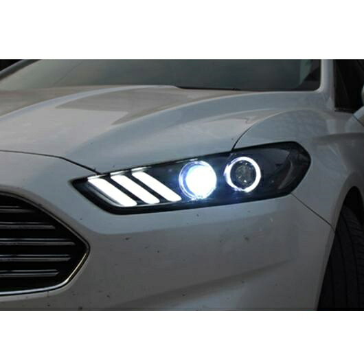 適用: フォード/FORD フュージョン ヘッドライト 2013-2017 モンデオ DRL HID ダイナミック シグナル バイキセノン LED ビーム アクセサリー ロー ビームバルブなし AL-OO-8397 AL