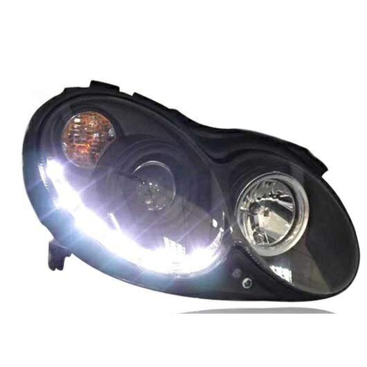 適用: メルセデス・ベンツ 2003-2009 W209 CLK200 230 280 320 350 LED エンジェルアイ DRL デイタイム LED ヘッド ライト フロント ランプ キセノン ロー ビーム AL-OO-8415 AL