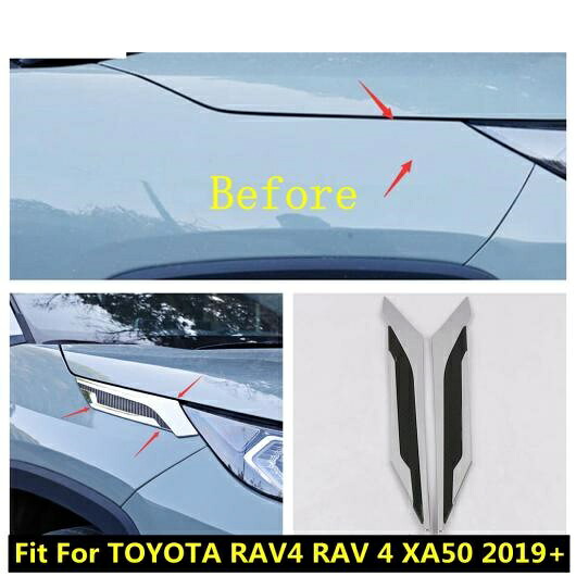 アクセサリー 適用: トヨタ RAV4 RAV 4 XA50 2019 2020 2021 2022 フロント ヘッドライト アイブロー ボディ リーフ ボード インテリア パネル カバー トリム AL-PP-0046 AL Exterior parts for cars