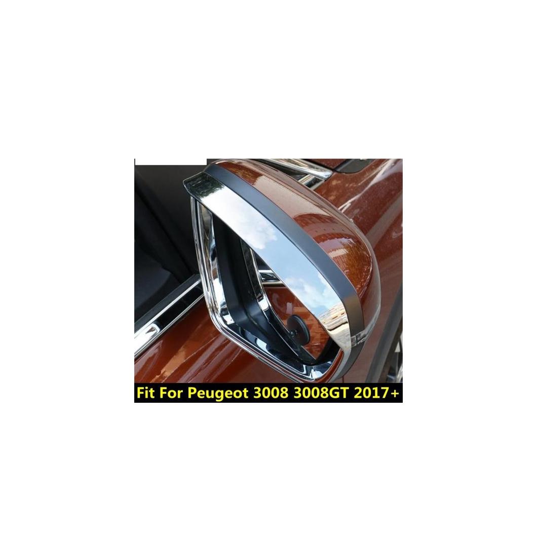 アクセサリー 適用: プジョー/PEUGEOT 3008 3008GT 2017-2022 バックミラー ミラー レイン アイブロー 保護 カバー キット トリム ABS クローム エクステリア AL-PP-0029 AL Exterior parts for cars