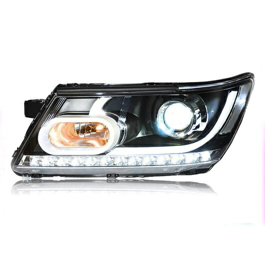 適用: ダッジ/DODGE JCUV ジャーニー 2009-2017 LED ヘッドライト フィアット/FIAT フリーモント LED DRL HID エンジェル アイ バイキセノン ビーム アクセサリー ロー ビームバルブなし AL-OO-8451 AL