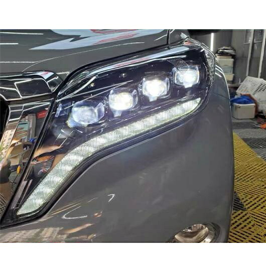 ヘッド ランプ 適用: トヨタ プラド ヘッドライト LED 2014-2017 DRL デイタイムランニングライト ガイド バイキセノン HID アクセサリー オール LED AL-OO-8551 AL｜オートパーツエージェンシー2号店