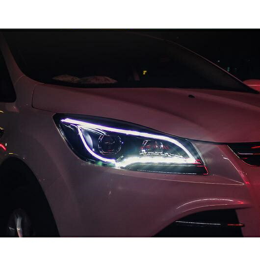 ヘッド ランプ ケース 適用: フォード/FORD エスケープ ヘッドライト 2013-2015 クーガ LED ヘッドライト DRL レンズ ダブル ビーム HID キセノン バイキセノン レンズ フロント 4300K～8000K AL-OO-8582 AL Car light