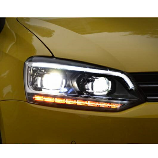 ヘッド ランプ 適用: VW ポロ LED ヘッドライト 2011-2017 ポロ DRL H7 D2H HID オプション エンジェル アイ バイキセノン ビーム 4300K～8000K AL-OO-8613 AL Car light