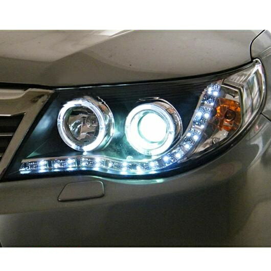 オート パーツ スタイル LED ヘッド ランプ 適用: スバル フォレスター 2008-2012 LED ヘッドライト DRL HID バイキセノン レンズ ロー ビーム 4300K～8000K AL-OO-8652 AL Car light