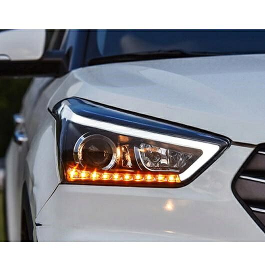 ヘッドライト ヘッドライト 適用: ヒュンダイ/現代/HYUNDAI クレタ 2015 LED ヘッドライト IX25 ヘッド ランプ LED デイタイムランニングライト LED DRL バイキセノン HID 4300K～8000K AL-OO-8671 AL Car light