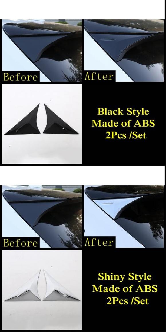 適用: トヨタ ヴェンザ/ハリアー 2021 2022 ABS クローム カーボンファイバー ブラック リア テール ウインドウ スパンコール パネル スポイラー インテリア カバー トリム ブラック・鏡面シルバー AL-PP-0120 AL Interior parts for cars｜オートパーツエージェンシー2号店