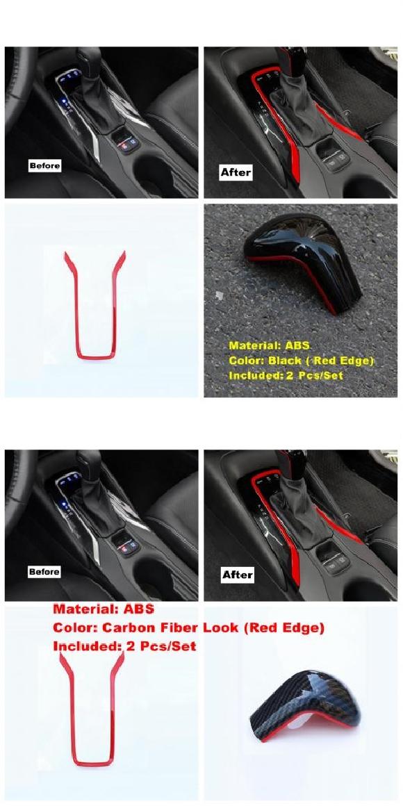 セントラル コントロール ギア ノブ ヘッド ボックス シフト パネル カバー トリム 適用: トヨタ カローラ 2019 +＆カローラ クロス 2021 2022 アクセサリー タイプD・タイプE AL-PP-0127 AL Car parts