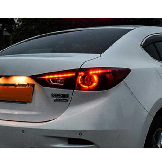 スタイル LED テール ランプ 適用: MAZDA3 アクセラ テールライト アセンブリ 2014-2017 MAZDA3 リア ライト DRL+ウインカー ライト 4個. AL-OO-8686 AL Car light