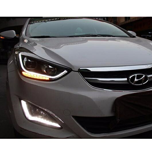 適用: ヒュンダイ/現代/HYUNDAI エラントラ ヘッドライト 2012-2016 LED ヘッドライト DRL バイキセノン レンズ ハイ ロー ビーム パーキング フォグランプ 4300K～8000K AL-OO-8698 AL Car light