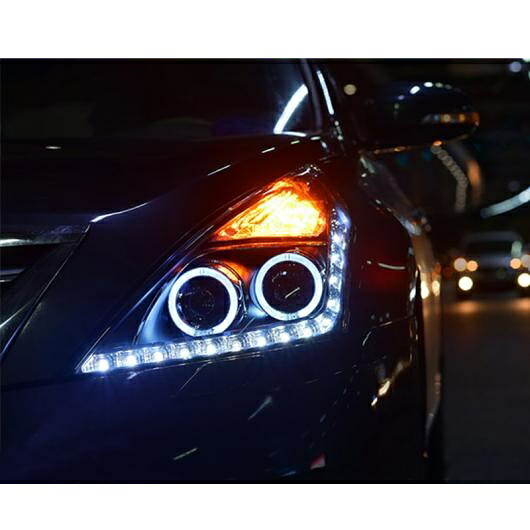 適用: 日産 ティアナ ヘッドライト 2008-2011 ティアナ LED ヘッドライト DRL バイキセノン レンズ ハイ ロー ビーム パーキング フォグランプ 3000K～8000K AL-OO-8863 AL Car light