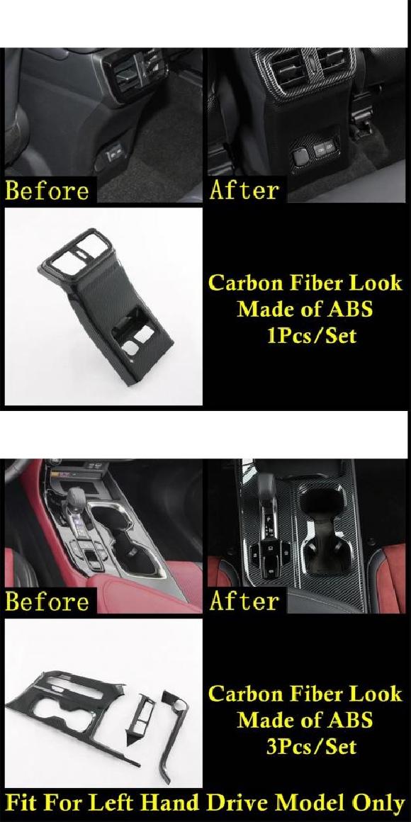 カーボンファイバー ギア パネル カップホルダー ステアリング ホイール フレーム インテリア カバー トリム 適用: レクサス NX 260 350H NX260 NX350H 2022 2023 タイプD・タイプH AL-PP-0311 AL Interior parts for cars｜オートパーツエージェンシー2号店