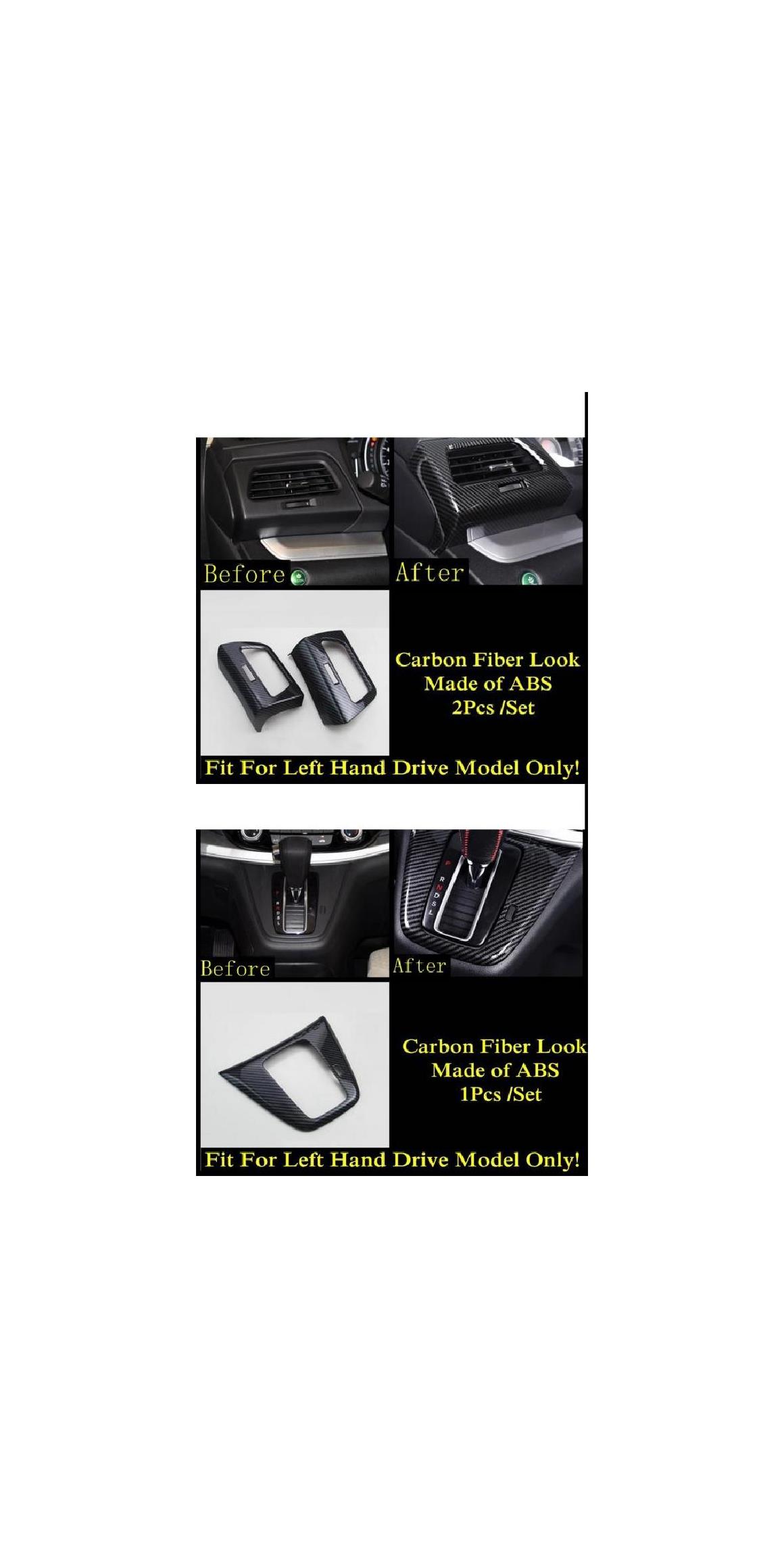 カーボンファイバー アクセサリー 適用: ホンダ CRV CR-V 2012-2016 ピラー A スピーカー ハンドル ボウル ギア パネル ダッシュボード フレーム インテリア カバー トリム タイプD・タイプF AL-PP-0426 AL Interior parts for cars