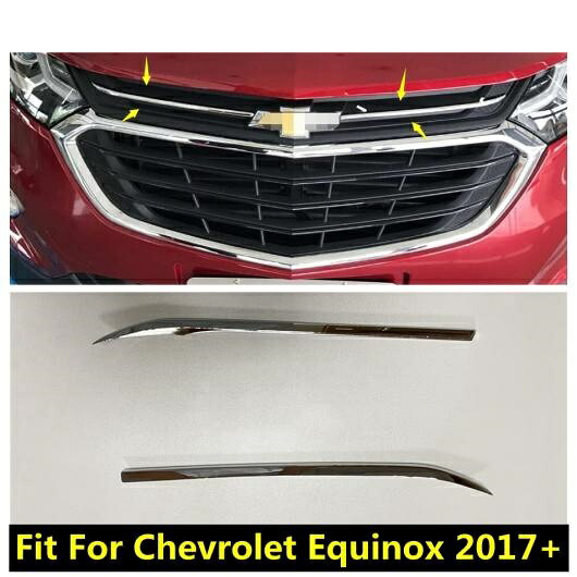 ABS アクセサリー 適用: シボレー/CHEVROLET エクイノックス 2017-2022 フロント ヘッド アップ グリル グリル メンバー 装飾 モールディング カバー キット トリム 2ピース AL-PP-0591 AL Exterior parts for cars｜オートパーツエージェンシー2号店