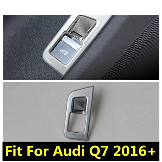 アクセサリー 適用: アウディ/AUDI Q7 2016-2019 マット スタイル リア テール トランク テールゲート ボタン スイッチ パネル モールディング カバー キット トリム AL-PP-0639 AL Interior parts for cars