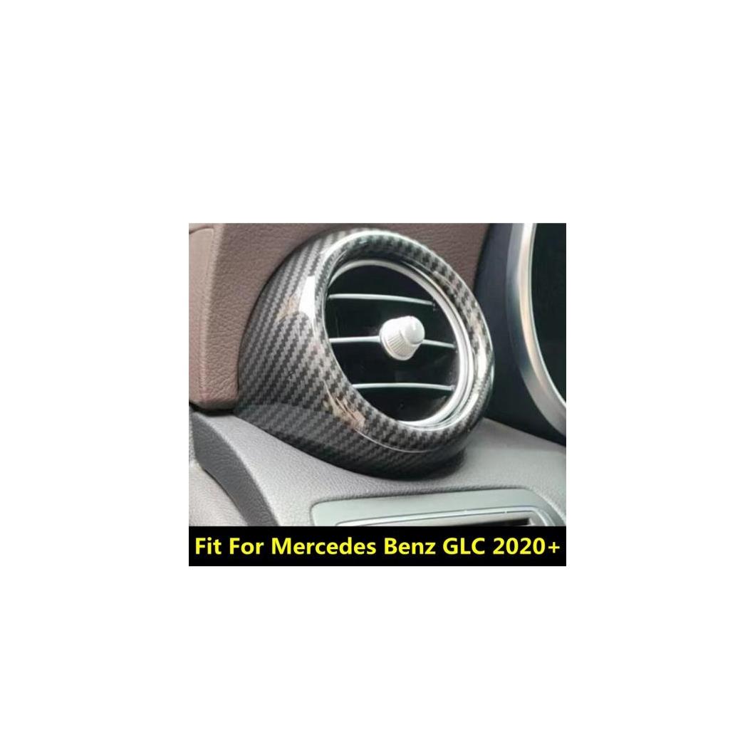 カーボンファイバー アクセサリー 適用: メルセデス・ベンツ GLC 2020 2021 ダッシュボード エア AC コンディション 吹き出し口 インテリア カバー トリム インテリア AL-PP-0515 AL Interior parts for cars